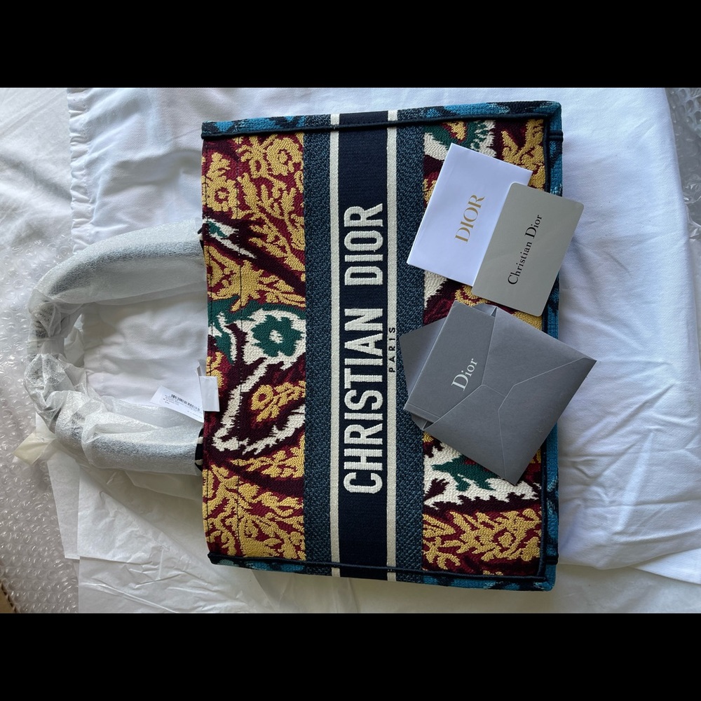 christian DIOR paisley small book tote multicolor - Picture 3 of 8